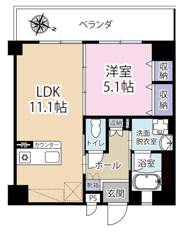 ネクステージYOSHI(1LDK/2階)の間取り写真