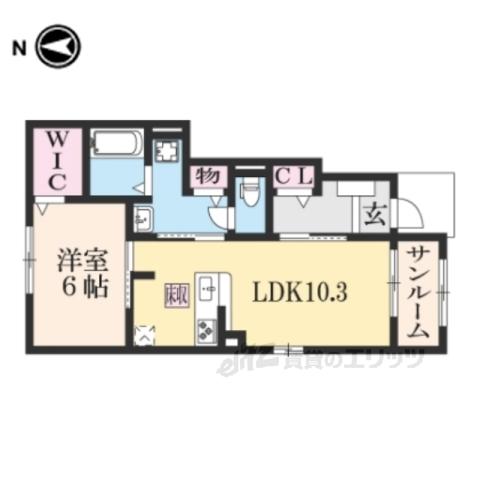 ジャスパーEX・Ⅰ(1LDK/1階)の間取り写真