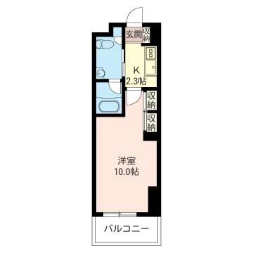 マストライフ三鷹(1K/5階)の間取り写真