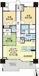 ヴィラス星ヶ丘の森 フォレストヴィラ(3LDK/3階)の間取り写真