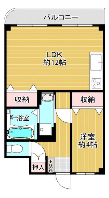 カーサプラティカ(1LDK/5階)の間取り写真