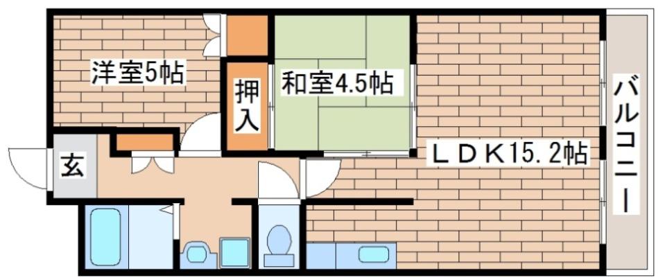 リノスタイル江井ヶ島(3LDK/3階)の間取り写真