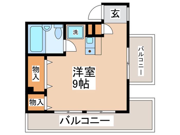 アベニュー千歳台(ワンルーム/3階)の間取り写真