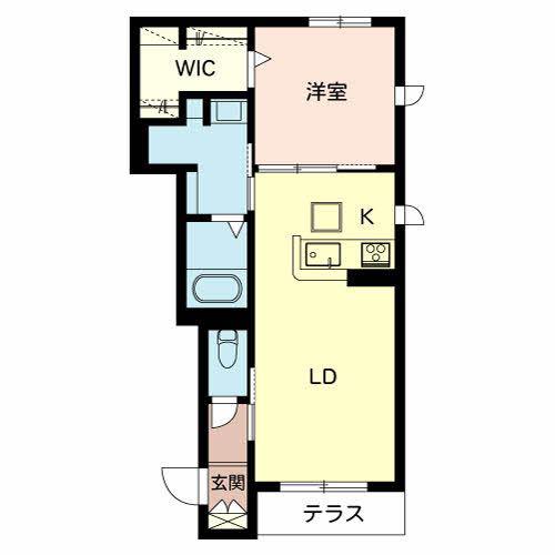 シャーメゾン ドゥース(1LDK/1階)の間取り写真