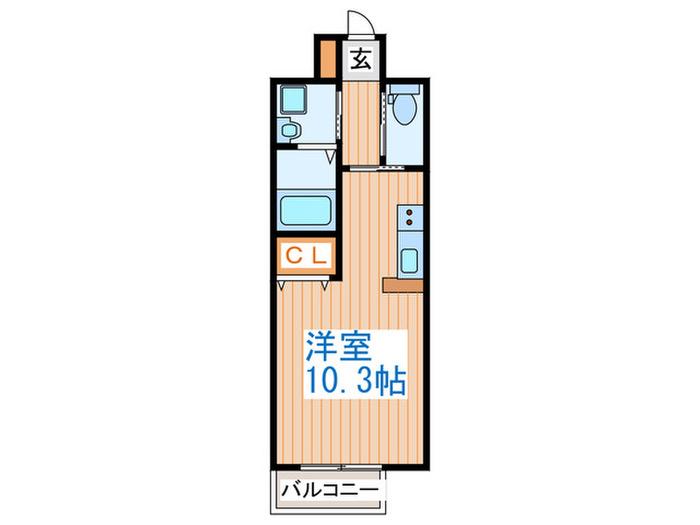 プランドールアヴァンス(ワンルーム/8階)の間取り写真