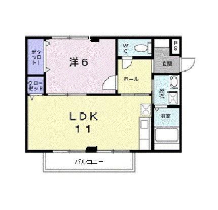 アルム アベニュー(1LDK/1階)の間取り写真