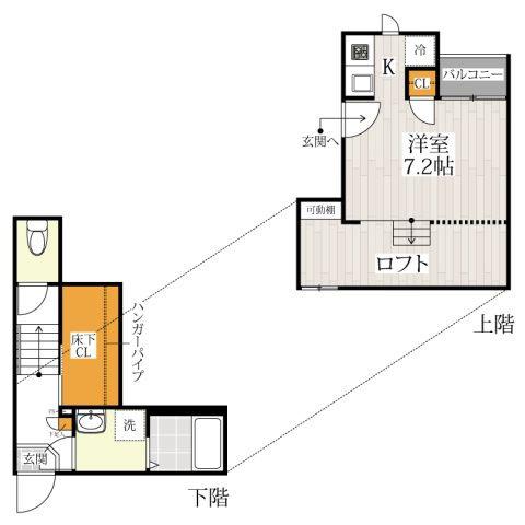 CB八潮リベラ(ワンルーム/2階)の間取り写真
