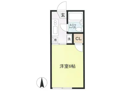 UMIN90(1K/1階)の間取り写真