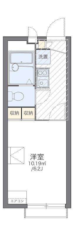 レオパレスライスワン(1K/2階)の間取り写真
