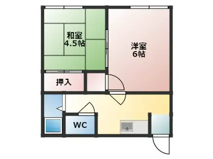 栄宏マンション(2K/2階)の間取り写真