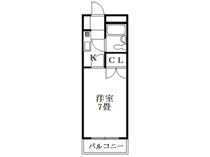 カサ コモダ6(1K/2階)の間取り写真