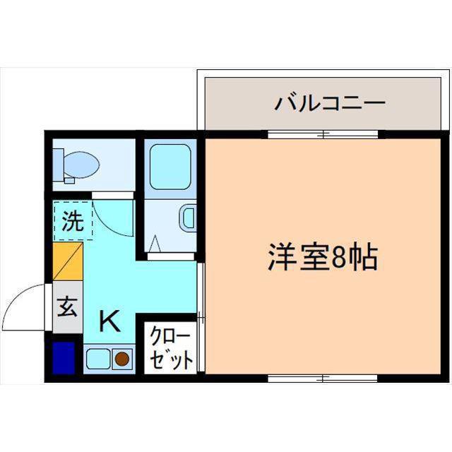 プチカレッジ5(1K/2階)の間取り写真