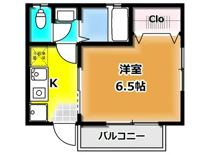 中川ハウス(1K/1階)の間取り写真