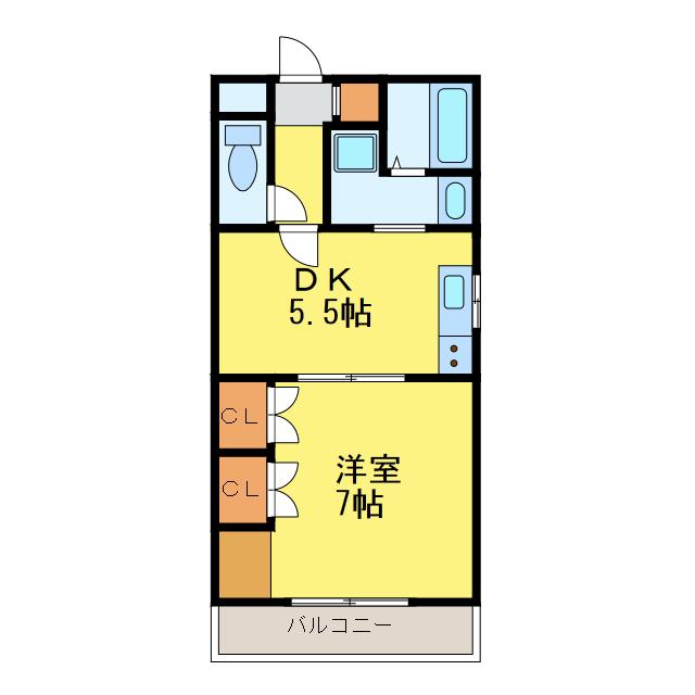 ユーソニア(1DK/1階)の間取り写真