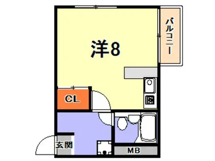 大昭マンション(ワンルーム/1階)の間取り写真