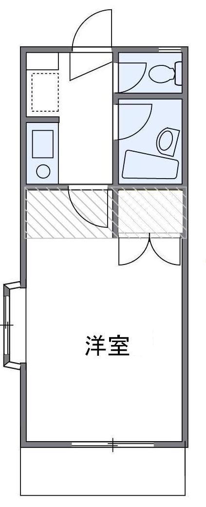 コーポラス新富(1K/2階)の間取り写真