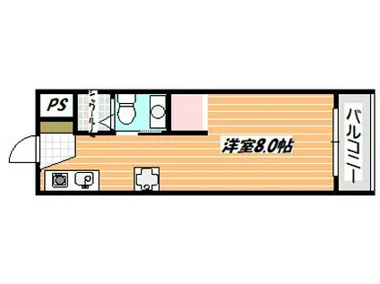 東京メトロ東西線 浦安駅(千葉) 徒歩10分 3階建 築36年(ワンルーム/3階)の間取り写真