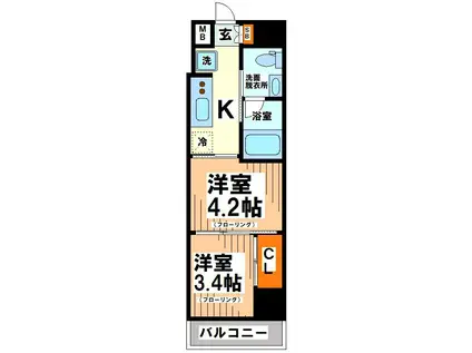 ARKMARK代田橋(1DK/1階)の間取り写真