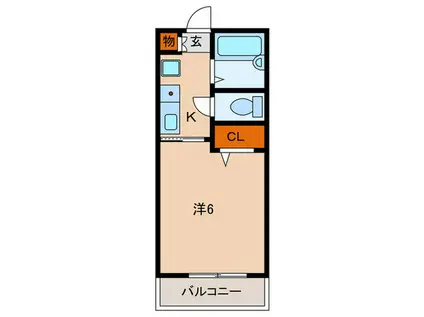 コウジィ・コート須磨(1K/2階)の間取り写真