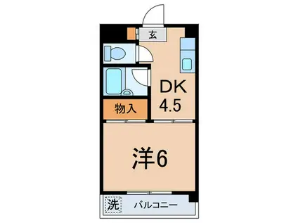 サガラマンション(1DK/1階)の間取り写真