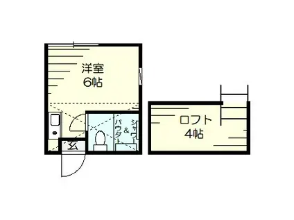 ユナイト洲崎フェリペ・スコラーリ(ワンルーム/2階)の間取り写真