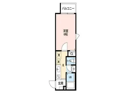 クオーレ朝霞(1K/2階)の間取り写真