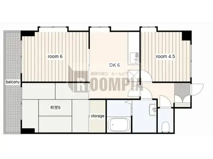 パセール長良(3DK/4階)の間取り写真