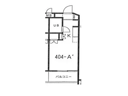 スカイコート生麦第2(ワンルーム/4階)の間取り写真