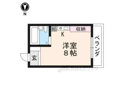 メゾン・ド・FUJI(ワンルーム/1階)の間取り写真