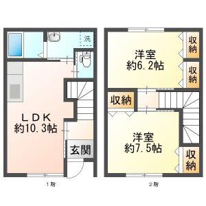 フォレストハウスA&S(2LDK/1階)の間取り写真