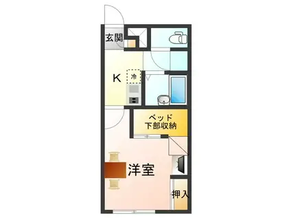 レオパレスステラ(1K/2階)の間取り写真