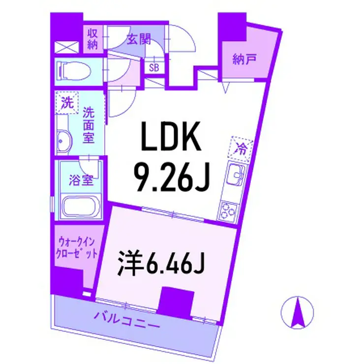 コリドール山手 5階階 間取り