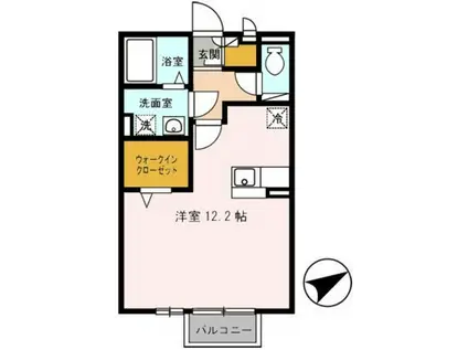 ベルクール大塚(ワンルーム/1階)の間取り写真