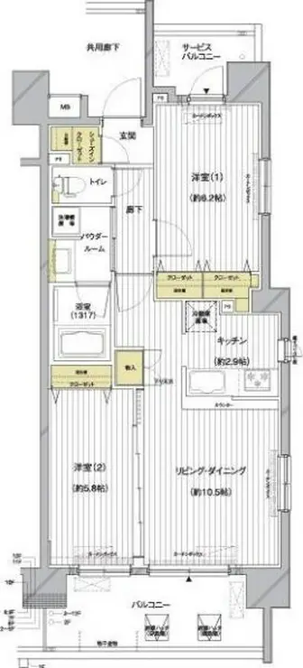 フォースター南千住 3階階 間取り