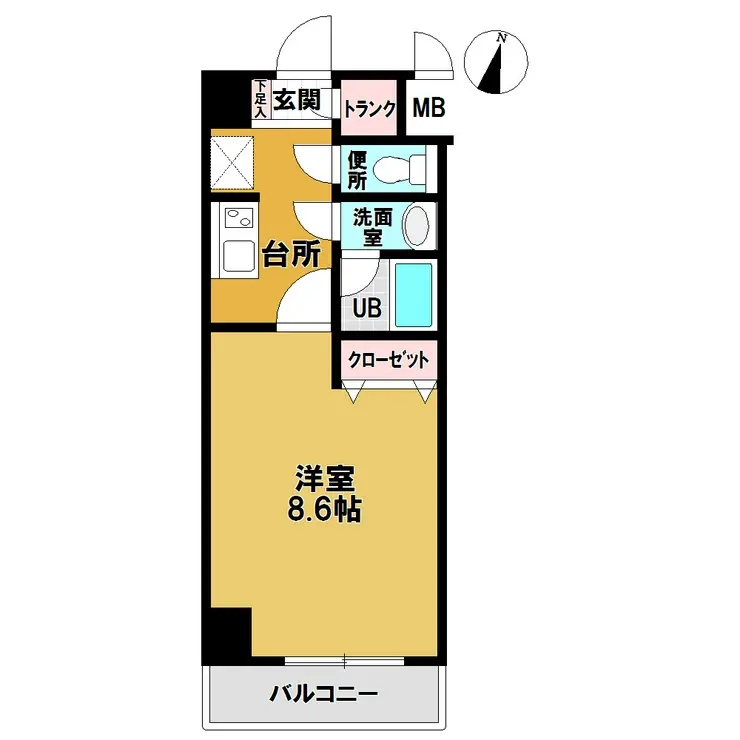ナンカイパート1 2階階 間取り