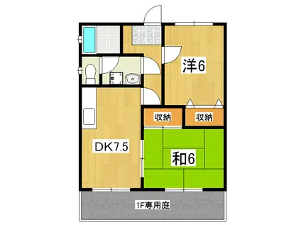 レグルスコート(2DK/2階)の間取り写真