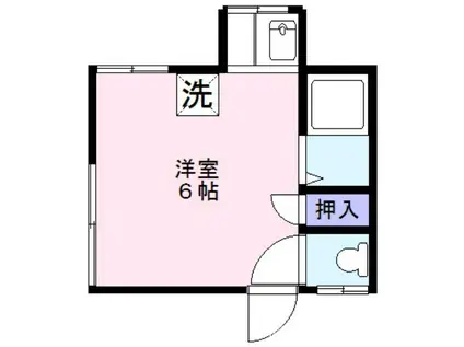 さくら荘(ワンルーム/2階)の間取り写真