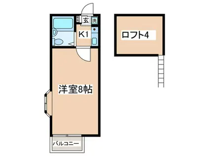 ファーストパレス金森(1K/2階)の間取り写真