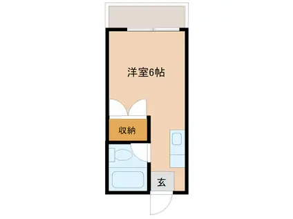 田所コーポ(ワンルーム/3階)の間取り写真