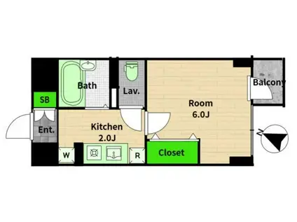 サンライズ中村橋(1K/8階)の間取り写真