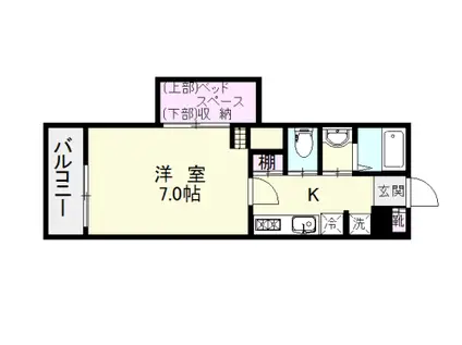 PERSONALITA(1K/3階)の間取り写真