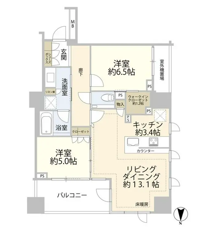 ザ・パークハウス恵比寿 7階階 間取り