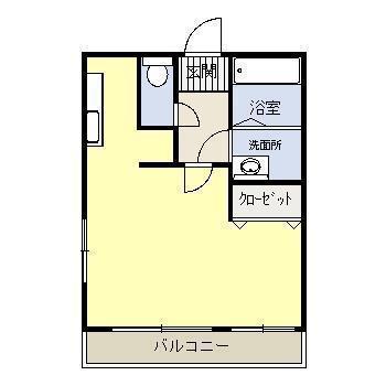 フラワーハイツ(1K/2階)の間取り写真