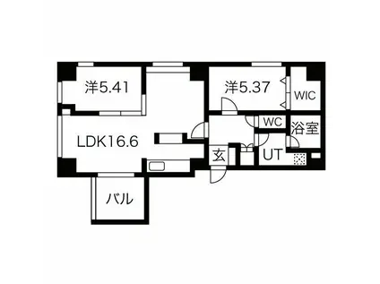 C・P・PURE隼人町(2LDK/2階)の間取り写真