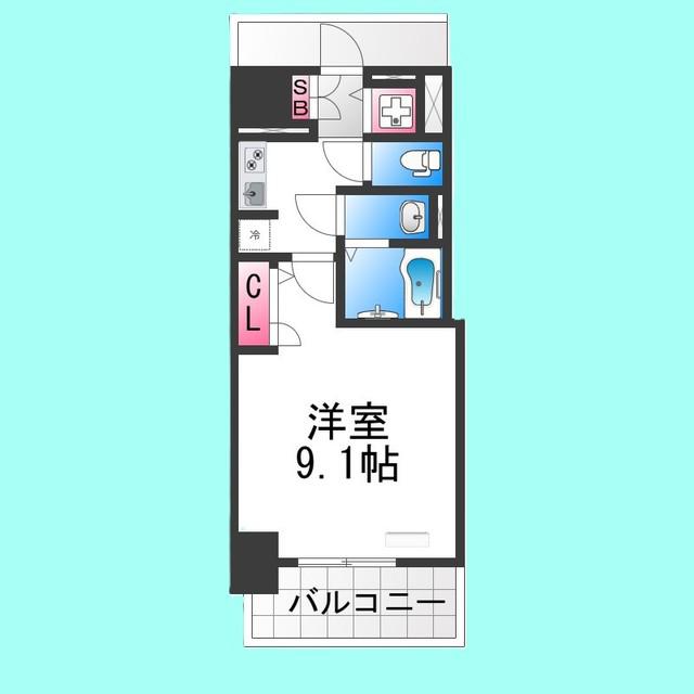 S-RESIDENCE堺ALTKLAS(1K/2階)の間取り写真