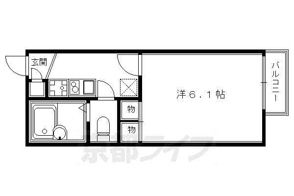 レオパレスHM(1K/2階)の間取り写真