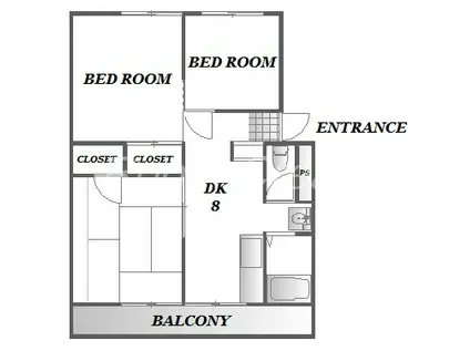 宇野ビル3号(3DK/3階)の間取り写真