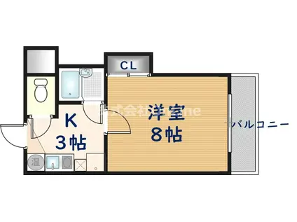 エクセル近大前(1K/2階)の間取り写真