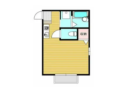 サンハイツ(ワンルーム/1階)の間取り写真