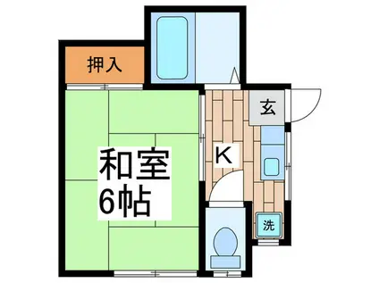 クリーンハイツ(1K/2階)の間取り写真